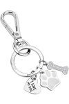 MORELLATO Forever Dog Paw Stainless Steel Keyring