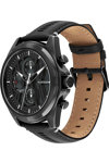 TOMMY HILFIGER Sport Black Leather Strap