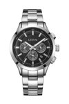 LEDOM Horizon Dual Time Silver Stainless Steel Bracelet