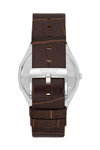 BEVERLY HILLS POLO CLUB Slim Tech 5 Brown Leather Strap