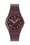 SWATCH Essentials Thru The Crown Glass Bordeaux Biosourced Strap