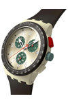 SWATCH Essentials Obsidian Ink Chronograph Black Silicone Strap