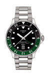 TISSOT T-Sport Seastar 1000 Dual Time GMT Silver Stainless Steel Bracelet