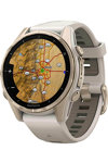 GARMIN Fenix 8 43mm AMOLED Sapphire Soft Gold with Fog Gray Silicone Band