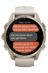 GARMIN Fenix 8 43mm AMOLED Sapphire Soft Gold with Fog Gray Silicone Band