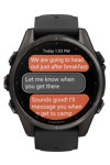 GARMIN Fenix 8 43mm AMOLED Sapphire Titanium Gray with Black Silicone Band