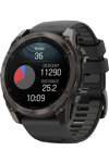 GARMIN Fenix 8 51mm AMOLED Sapphire Titanium Carbon Gray with Black Silicone Band