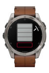 GARMIN Fenix 8 51mm AMOLED Sapphire Titanium with Chestnut Brown Leather Strap