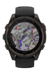 GARMIN Fenix 8 47mm Solar Sapphire Titanium Carbon Gray with Black Silicone Band (προπαρ.)