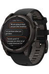 GARMIN Fenix 8 47mm Solar Sapphire Titanium Carbon Gray with Black Silicone Band (preorder)