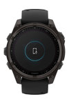 GARMIN Fenix 8 47mm Solar Sapphire Titanium Carbon Gray with Black Silicone Band (προπαρ.)