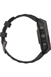 GARMIN Fenix 8 47mm Solar Sapphire Titanium Carbon Gray with Black Silicone Band (προπαρ.)