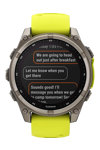 GARMIN Fenix 8 47mm Solar Sapphire Titanium with Amp Yellow Silicone Band (preorder)