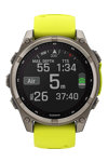 GARMIN Fenix 8 47mm Solar Sapphire Titanium with Amp Yellow Silicone Band (προπαρ.)