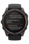 GARMIN Fenix 8 51mm Solar Sapphire Titanium Carbon Gray with Black Silicone Band (preorder)