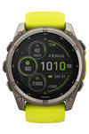 GARMIN Fenix 8 51mm Solar Sapphire Titanium with Amp Yellow Silicone Band (preorder)