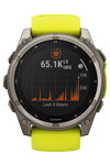 GARMIN Fenix 8 51mm Solar Sapphire Titanium with Amp Yellow Silicone Band (preorder)