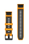 GARMIN QuickFit 22 Spark Orange with Graphite Silicone Band