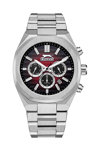 SLAZENGER Dual Time Silver Stainless Steel Bracelet