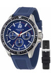 NAUTICA NCT Windrose Blue Silicone Strap Gift Set