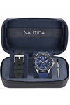 NAUTICA NCT Windrose Blue Silicone Strap Gift Set