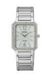 SEIKO Caprice Crystals Solar Silver Stainless Steel Bracelet