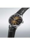 SEIKO Presage 'Rusty Nail' Cocktail Time Automatic GMT Black Leather Strap