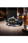 SEIKO Presage 'Rusty Nail' Cocktail Time Automatic GMT Black Leather Strap