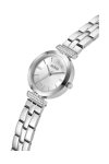 GUESS Array Zircons Silver Stainless Steel Bracelet