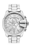 DIESEL Mega Chief Chronograph Silver Stainless Steel Bracelet