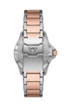 EMPORIO ARMANI Diver Dual Time Two Tone Stainless Steel Bracelet