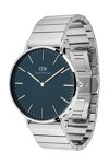 DANIEL WELLINGTON Classic Piano Silver Stainless Steel Bracelet 40 mm