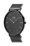 DANIEL WELLINGTON Classic Piano Black Stainless Steel Bracelet 40 mm