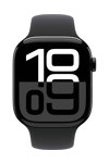 Apple Watch Series 10 GPS 46mm Jet Black Aluminium Case with Black Sport Band - M/L (προπαραγγελία)