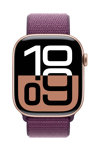 Apple Watch Series 10 GPS 46mm Rose Gold Aluminium Case with Plum Sport Loop (pre-order)