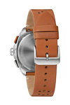 BULOVA Racer Automatic Chronograph Brown Leather Strap