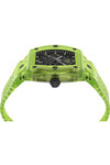 PHILIPP PLEIN The Skeleton Crystal Automatic Green Silicone Strap