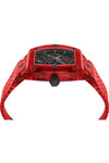 PHILIPP PLEIN The Skeleton Crystal Automatic Red Silicone Strap