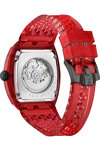 PHILIPP PLEIN The Skeleton Crystal Automatic Red Silicone Strap