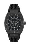 PHILIPP PLEIN The Hexagon Phantom Black Silicone Strap