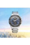 CITIZEN Eco-Drive RadioControlled Dual Time Chronograph Silver Titanium Steel Bracelet