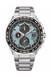 CITIZEN Eco-Drive RadioControlled Dual Time Chronograph Silver Titanium Steel Bracelet