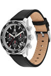 TOMMY HILFIGER Sport Chronograph Black Leather Strap