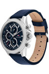 TOMMY HILFIGER Sport Blue Leather Strap