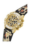 GUESS Iconic 40th Zircons Animal Print Combined Materials Strap