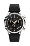 TIMEX Marlin Chronograph Black Leather Strap