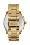 DIESEL Mega Chief Dual Time Chronograph Gold Stainless Steel Bracelet