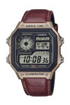 CASIO Collection Standard Dual Time Chronograph Brown Leather Strap