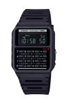 CASIO Vintage Mini Calculator Dual Time Chronograph Black Bio-Resin Strap