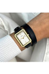 CLUSE Fluette Black Leather Strap